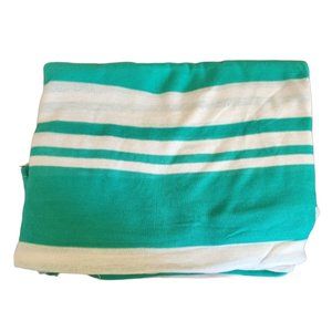 Green Off White Thin Thick Stripe Jersey T Shirt Fabric 2 1/4 yards New